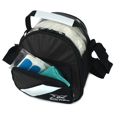 Tenth Frame Deluxe Add-On - 1 Ball Add-On Bowling Bag (Black - Accessory Pocket)