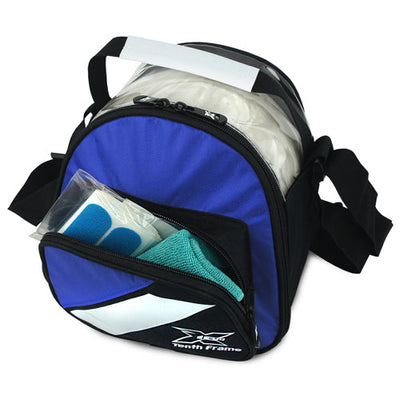 Tenth Frame Deluxe Add-On - 1 Ball Add-On Bowling Bag (Blue - Accessory Pocket)