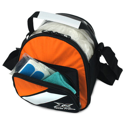 Tenth Frame Deluxe Add-On - 1 Ball Add-On Bowling Bag (Orange - Accessory Pocket)