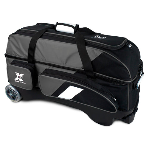 Tenth Frame Deluxe Triple - 3 Ball Roller Bowling Bag (Grey)