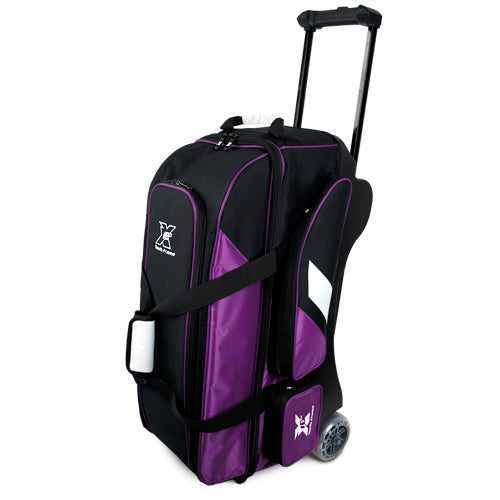 Tenth Frame Deluxe Triple - 3 Ball Roller Bowling Bag (Purple)