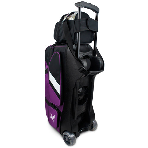 Tenth Frame Deluxe Triple Bundle - 3 Ball Roller with a 1 Ball Add-On Bowling Bag (Purple)