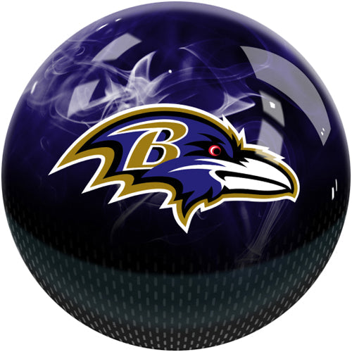 On The Ball NFL On Fire Bowling Ball - Baltimore Ravens