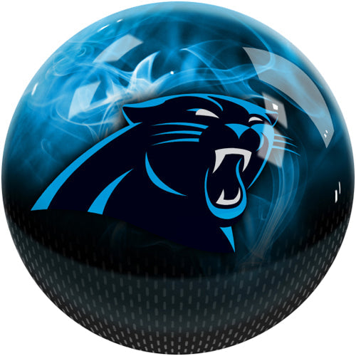 On The Ball NFL On Fire Bowling Ball - Carolina Panthers