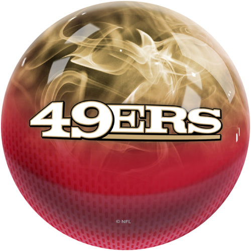 On The Ball NFL On Fire Bowling Ball - San Francisco 49ers