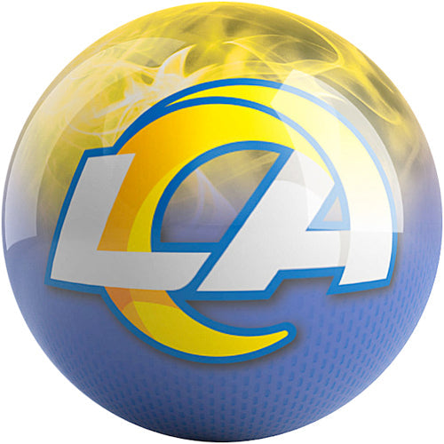 On The Ball NFL On Fire Bowling Ball - Los Angeles Rams