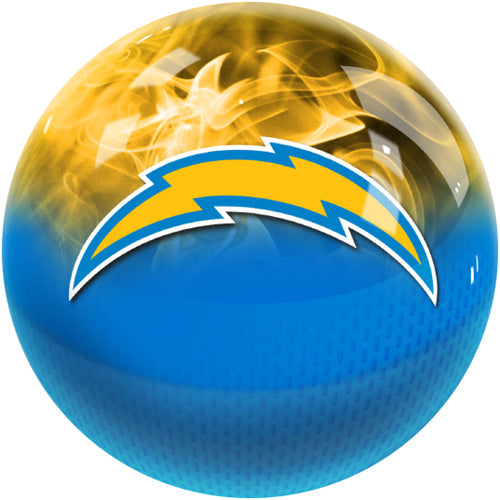 On The Ball NFL On Fire Bowling Ball - Los Angeles Chargers