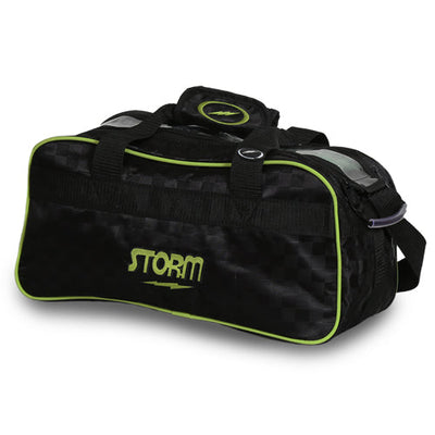 Storm 2 Ball Tote Bowling Bag (Checkered Black / Lime)