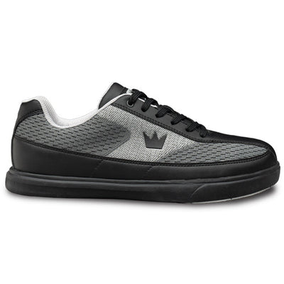 Brunswick Renegade Mesh - Men's Athletic Bowling Shoes (Grey Mesh - Side)