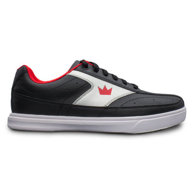 Brunswick Renegade - Men's Athletic Bowling Shoes (Black / Red - Side)
