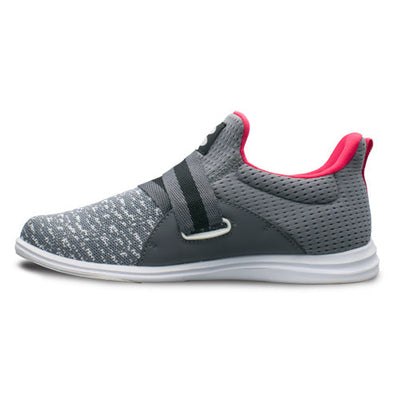 Brunswick Versa - Women's Athletic Bowling Shoes (Grey / Pink - Side)