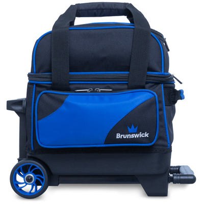 Brunswick Zone Single Roller - 1 Ball Roller Bowling Bag (Blue - Side)