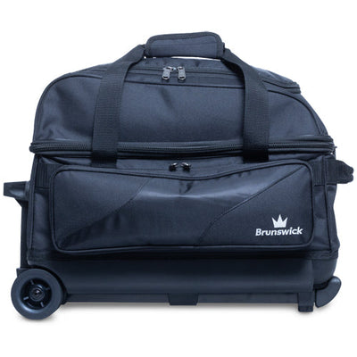 Brunswick Zone Double Roller - 2 Ball Roller Bowling Bag (Black - Side)