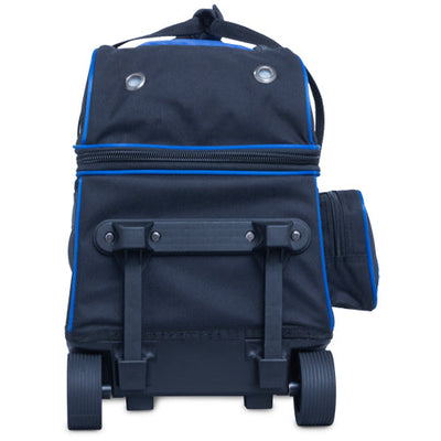 Brunswick Zone Double Roller - 2 Ball Roller Bowling Bag (Blue - Wheels)