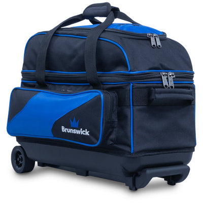 Brunswick Zone Double Roller - 2 Ball Roller Bowling Bag (Blue - Handle)