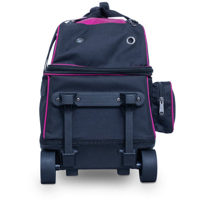 Brunswick Zone Double Roller - 2 Ball Roller Bowling Bag (Raspberry - Wheels)