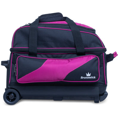 Brunswick Zone Double Roller - 2 Ball Roller Bowling Bag (Raspberry - Side)