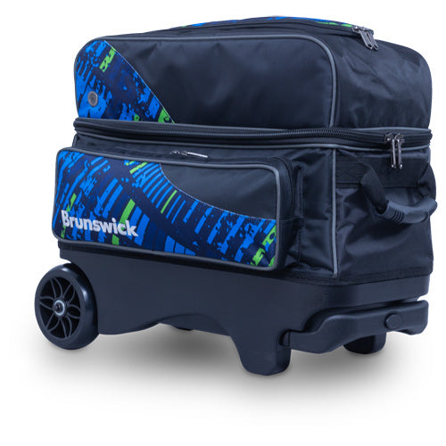 Brunswick Punisher Double - 2 Ball Roller Bowling Bag (Blue / Green)