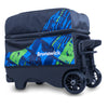 Brunswick Punisher Double - 2 Ball Roller Bowling Bag (Blue / Green - Wheels)