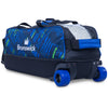 Brunswick Punisher Triple Tote - 3 Ball Tote Roller Bowling Bag (Wheels)