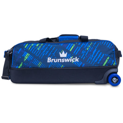 Brunswick Punisher Triple Tote - 3 Ball Tote Roller Bowling Bag (Side)