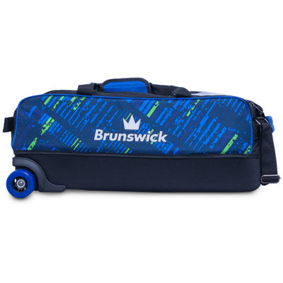 Brunswick Punisher Triple Tote - 3 Ball Tote Roller Bowling Bag (Side)