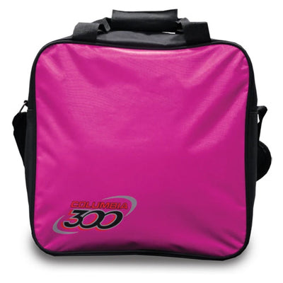 Columbia 300 White Dot Single Tote - 1 Ball Tote Bowling Bag (Pink - Front)