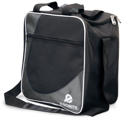 Ebonite Basic Single Tote - 1 Ball Tote Bowling Bag (Grey)