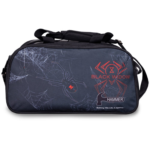 Hammer Black Widow Double Tote with Pouch - 2 Ball Tote Plus Bowling Bag