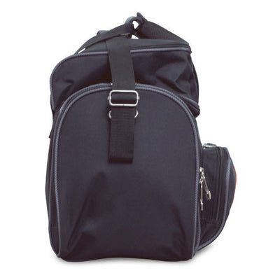 Hammer Premium Deluxe Double Tote - 2 Ball Tote Deluxe Bowling Bag (Black / Grey - Side)