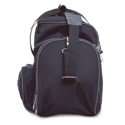 Hammer Premium Deluxe Double Tote - 2 Ball Tote Deluxe Bowling Bag (Black / Grey - Side)