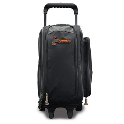 Hammer Premium Double Roller - 2 Ball Roller Bowling Bag (Black / Grey - Top)