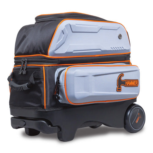 Hammer Gauntlet Double Roller - 2 Ball Roller Bowling Bag (Grey)