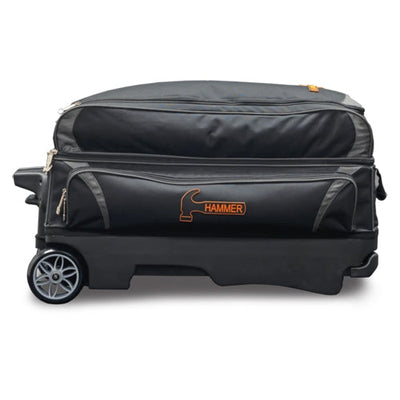 Hammer Premium Triple Roller - 3 Ball Roller Bowling Bag (Black / Grey - Side)