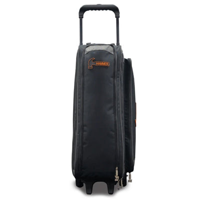 Hammer Premium Triple Roller - 3 Ball Roller Bowling Bag (Black / Grey - Top)