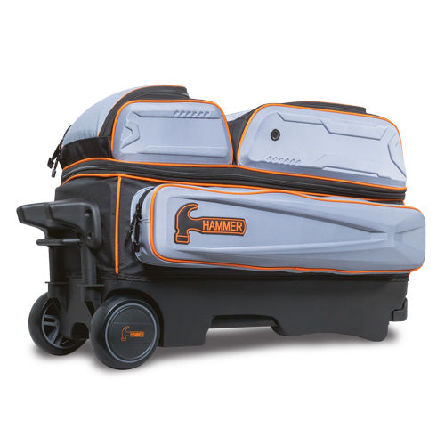 Hammer Gauntlet Triple Roller - 3 Ball Roller Bowling Bag (Grey)