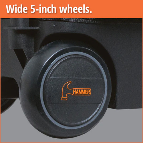 Hammer Gauntlet Triple Roller - 3 Ball Roller Bowling Bag (Wide 5" Wheels)