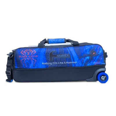 Hammer Dye-Sub Triple Tote Black Widow Mania - 3 Ball Tote Roller Bowling Bag (side)