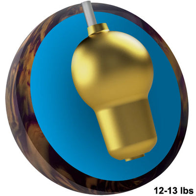 Ebonite Fireball Purple / Gold - Lightweight Core (12-13 lbs)