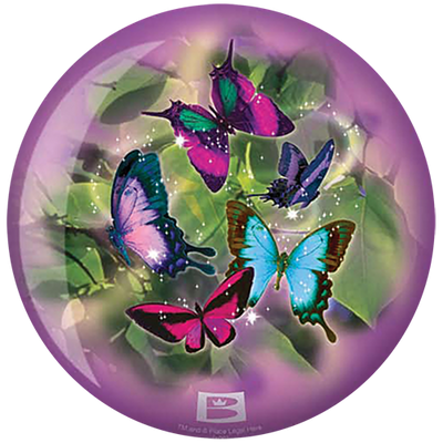 Brunswick Viz-A-Ball Bowling Ball - Butterflies (Back)
