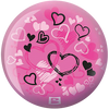 Brunswick Viz-A-Ball Bowling Ball - Hearts (Back)
