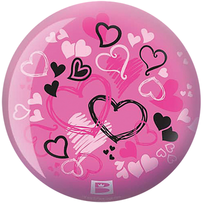 Brunswick Viz-A-Ball Bowling Ball - Hearts (Back)