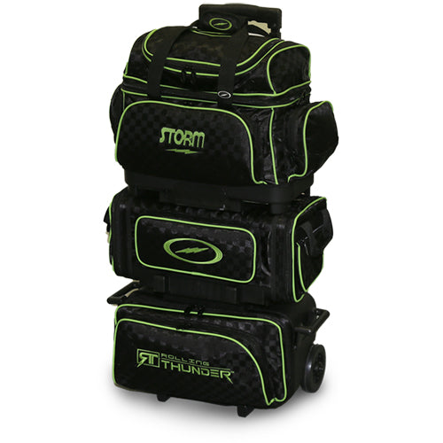 Storm Rolling Thunder - 6 Ball Roller Bowling Bag (Black / Checkered Red)