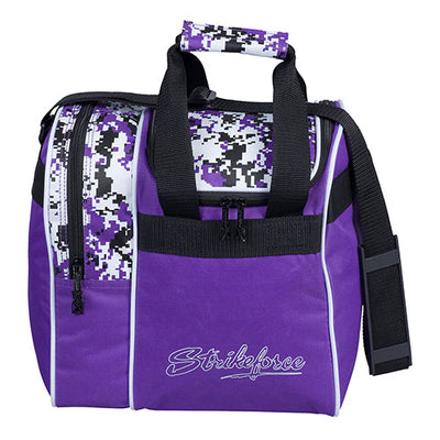 KR Strikeforce Rook Pattern Single - 1 Ball Tote Bowling Bag (Purple Digi Camo)