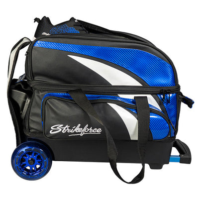 KR Strikeforce Cruiser Lux Double - 2 Ball Roller Bowling Bag (Blue - Shoe Comaprtment)