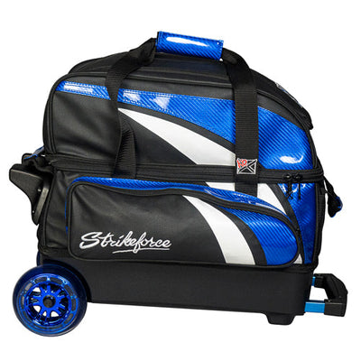 KR Strikeforce Cruiser Lux Double - 2 Ball Roller Bowling Bag (Blue - Side)