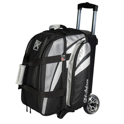 KR Strikeforce Cruiser Lux Double - 2 Ball Roller Bowling Bag (Silver)