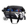 KR Strikeforce Cruiser Lux Double - 2 Ball Roller Bowling Bag (Silver - Ball Compartment)
