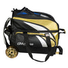 KR Strikeforce Cruiser Lux Double - 2 Ball Roller Bowling Bag (Gold - Shoe Compartment)