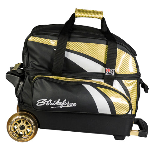KR Strikeforce Cruiser Lux Double - 2 Ball Roller Bowling Bag (Gold)